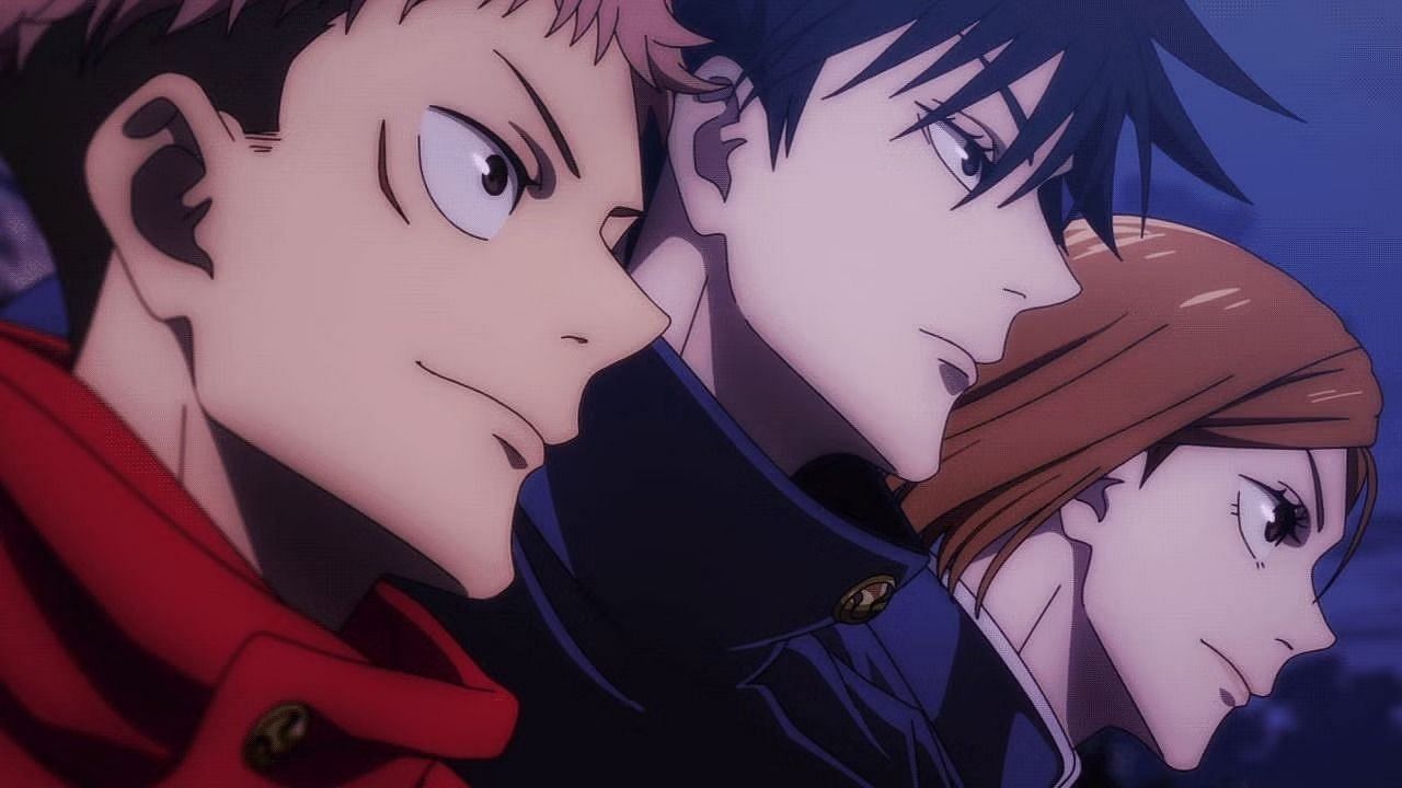 Yuji, Nobara, and Megumi as seen in Jujutsu Kaisen (image via MAPPA)