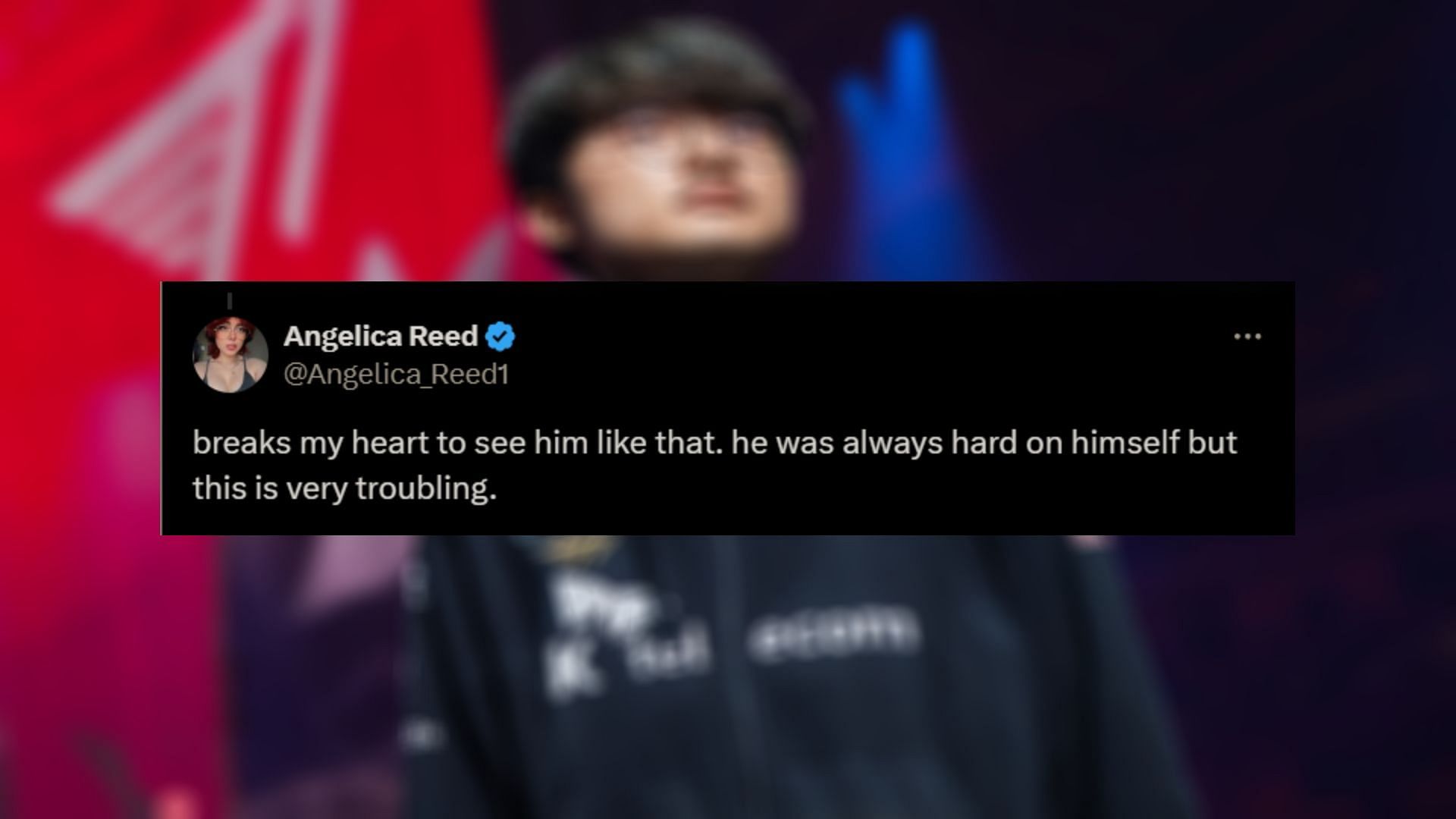 Faker fan heartbroken after knowing about the incident (Image via X/@Angelica_Reed1)