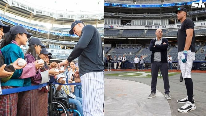 In Photos: Aaron Judge shares a heartwarming moment with Bhutan baseball players at Yankee Stadium