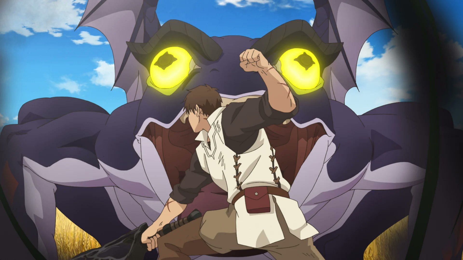 Noor vs Black Death Dragon as shown in the anime (Image via Studio OLM)