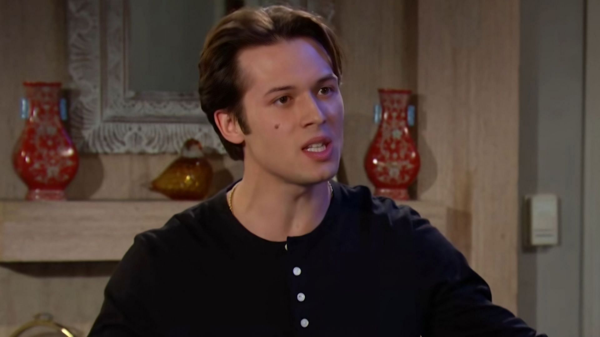 Leo Howard as Tate Black in a still from the soap (Image via @dayspeacock / Instagram)