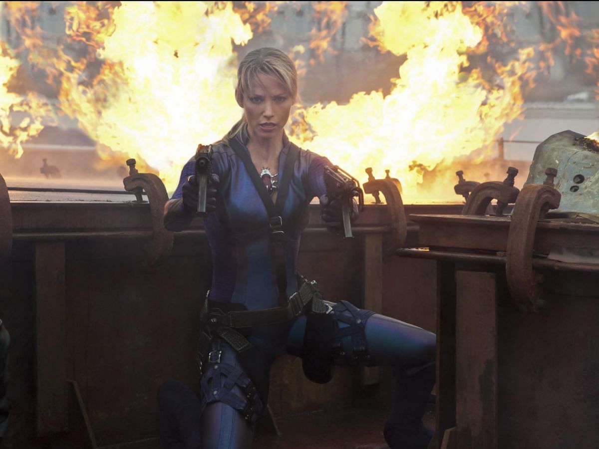 Sienna Guillory Resident Evil movies: Retribution (2012) (Image via Sony Pictures)