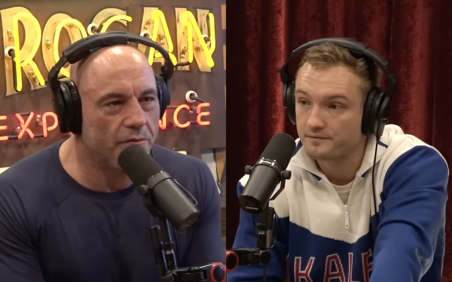 Joe Rogan (left) discusses with Ari Matti (right) on The Joe Rogan Experience. [Image courtesy: PowerfulJRE on YouTube]