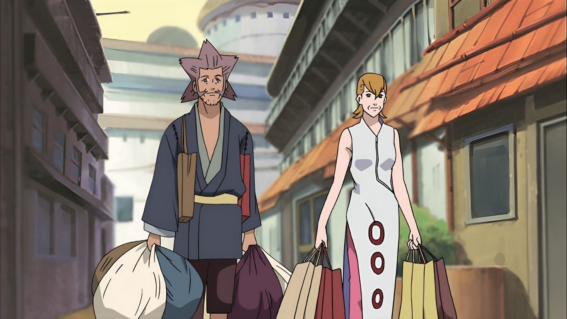 Sakura&#039;s parents as seen in the anime (Image via Studio Pierrot)