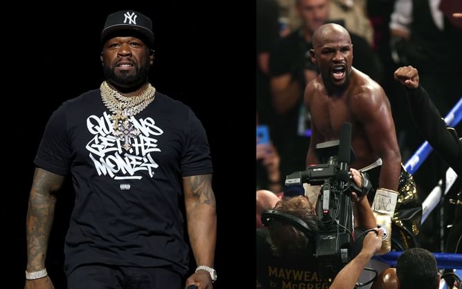 Rapper 50 Cent trolls Floyd Mayweather after 'Money' fires referee in middle of John Gotti III rematch: "WWE Vibes"