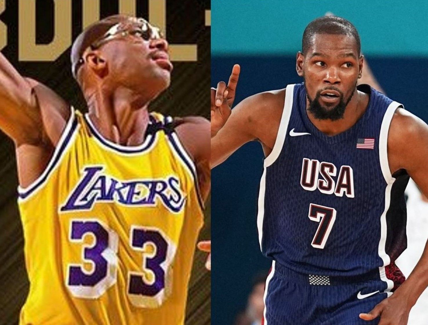 NBA fans raise eyebrows over Kevin Durant&rsquo;s height in Kareem Abdul-Jabbar meet-up. (Photos from Kareem Abdul-Jabbar and Phoenix Suns