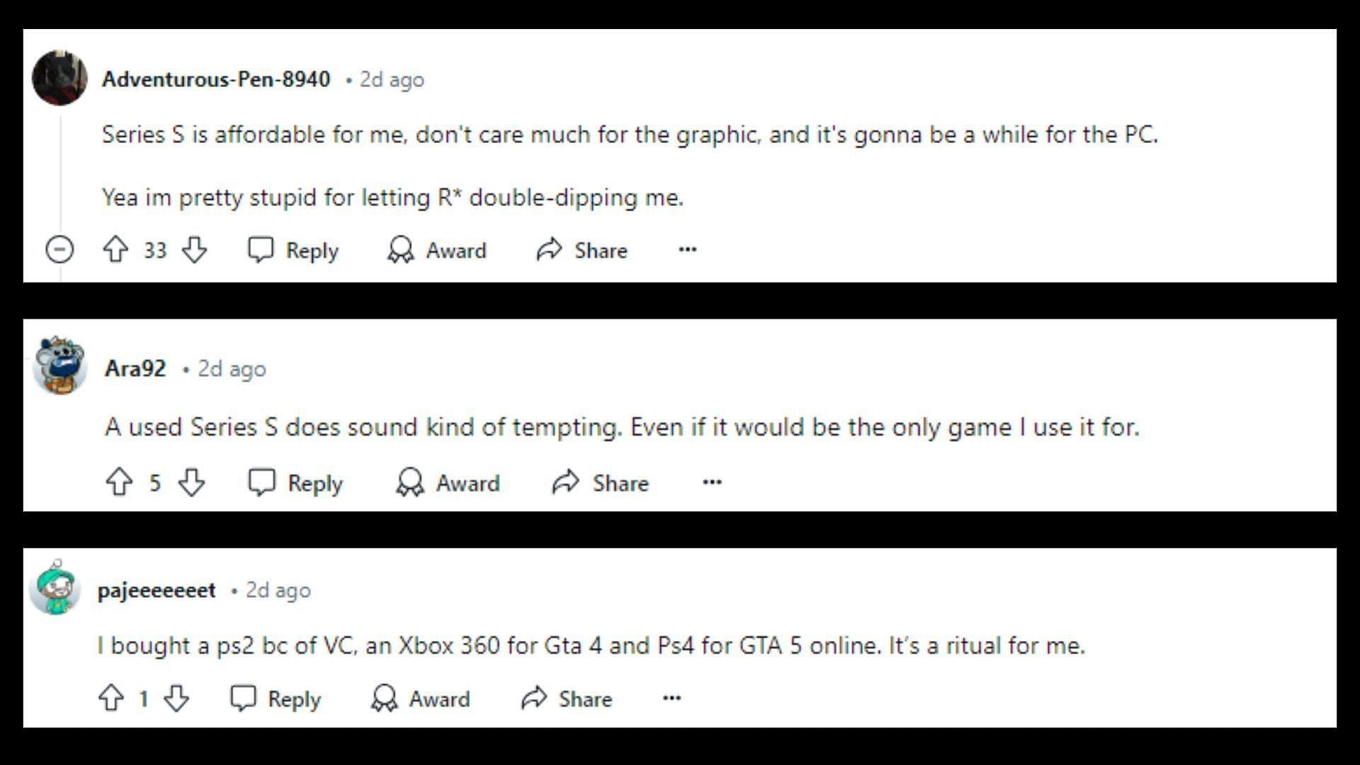 Some fans will be getting a console just to play Grand Theft Auto 6 (Images via Reddit)