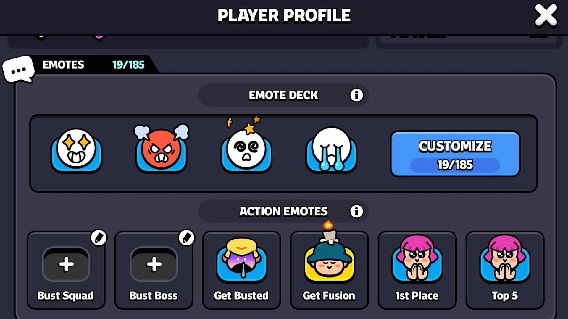 The interface for assigning emotes (Image via Supercell)