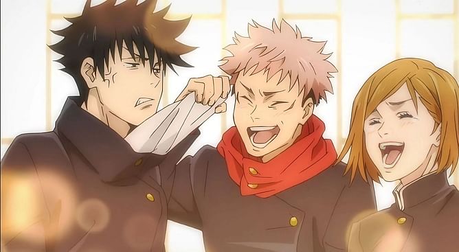 Nobara and Yuji almost pull off another "Oppappi" after Megumi is freed in Jujutsu Kaisen