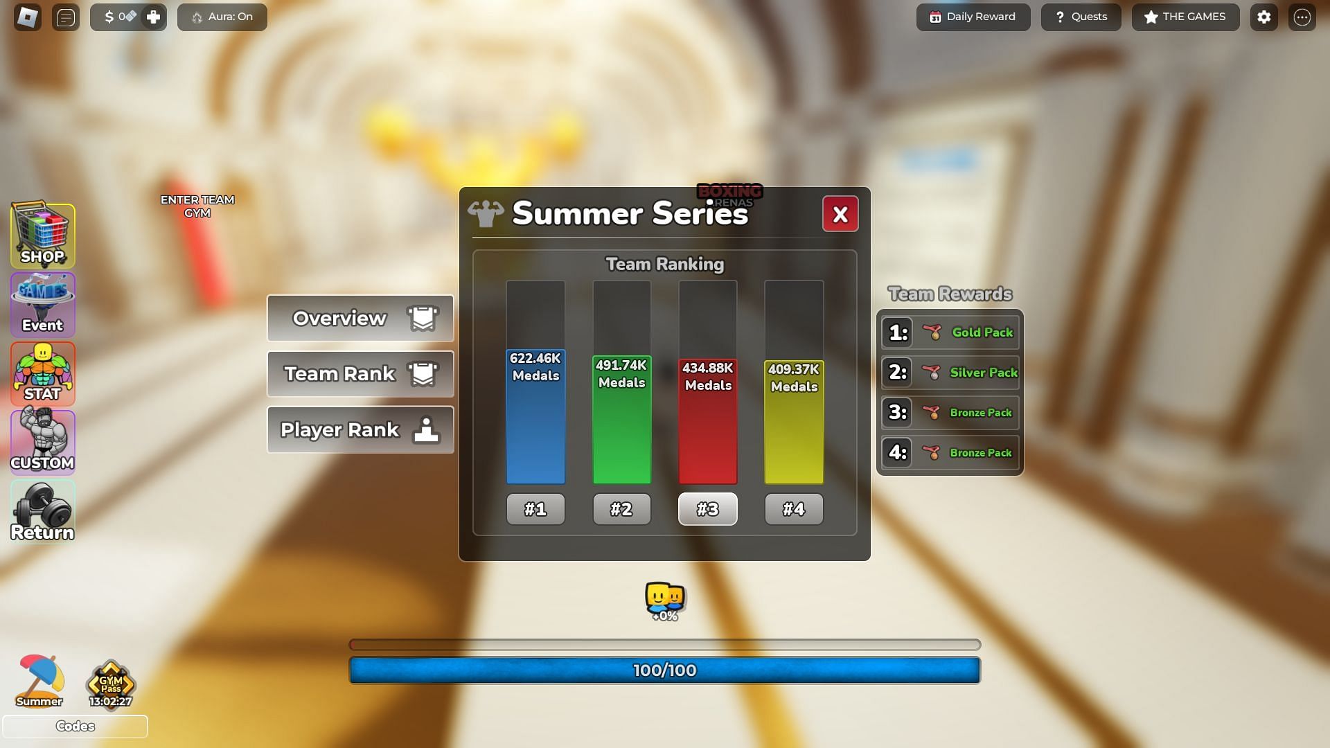 Playing team-based minigames will increase your team&#039;s ranking (Image via Roblox)