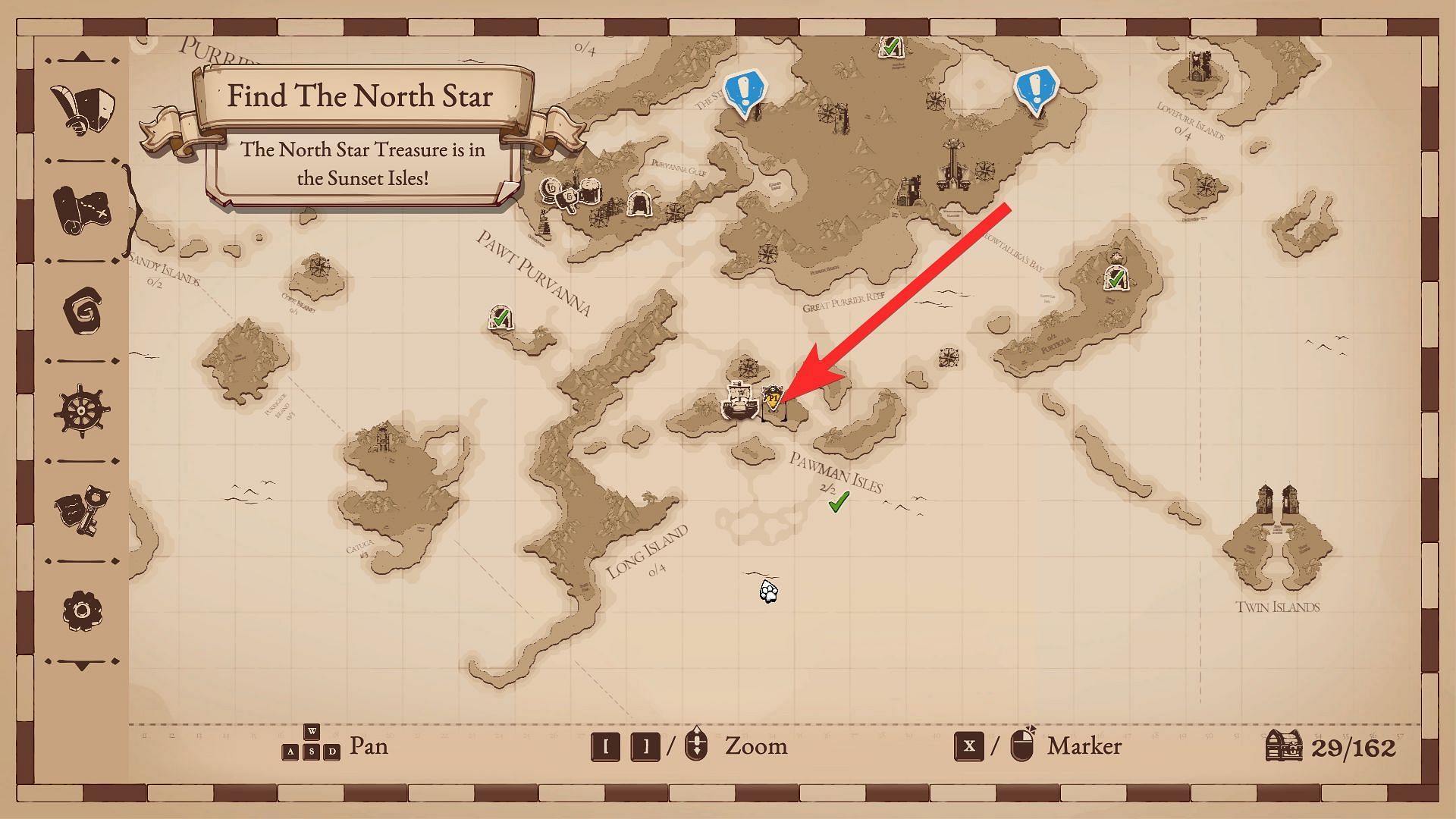 The Heirloom quest location on the map (Image via Kepler Interactive)