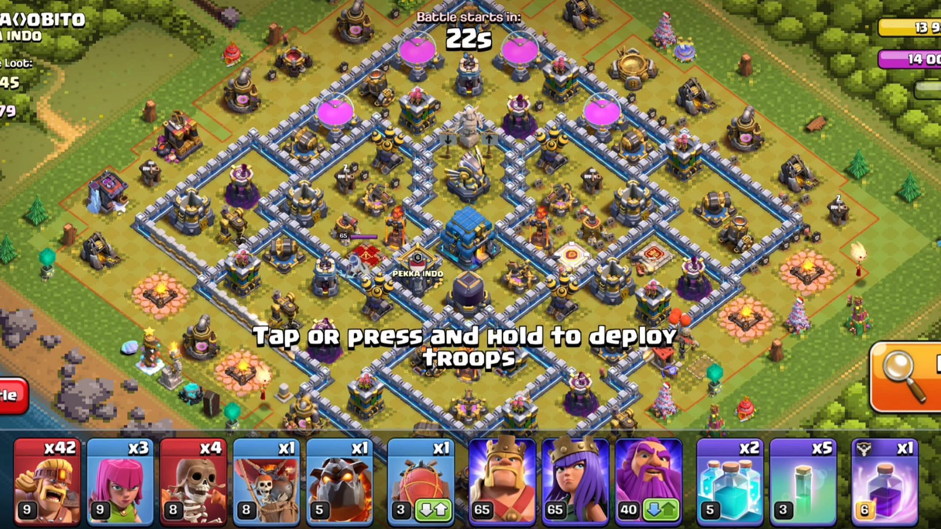 Super BarbArch Hybrid attack strategy in Clash of Clans (Image via SuperCell)