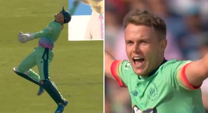[Watch] Sam Curran dismisses Andre Russell to complete a hat-trick at Lord's in The Hundred