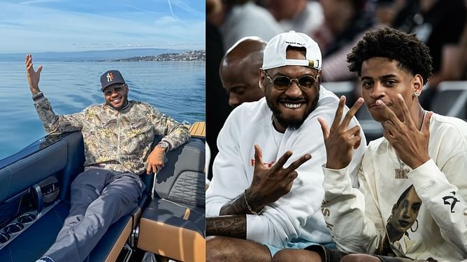 "Wrong place, wrong time": Carmelo Anthony once had a hilarious reaction to accidental appearance in son Kiyan Anthony's TikTok video