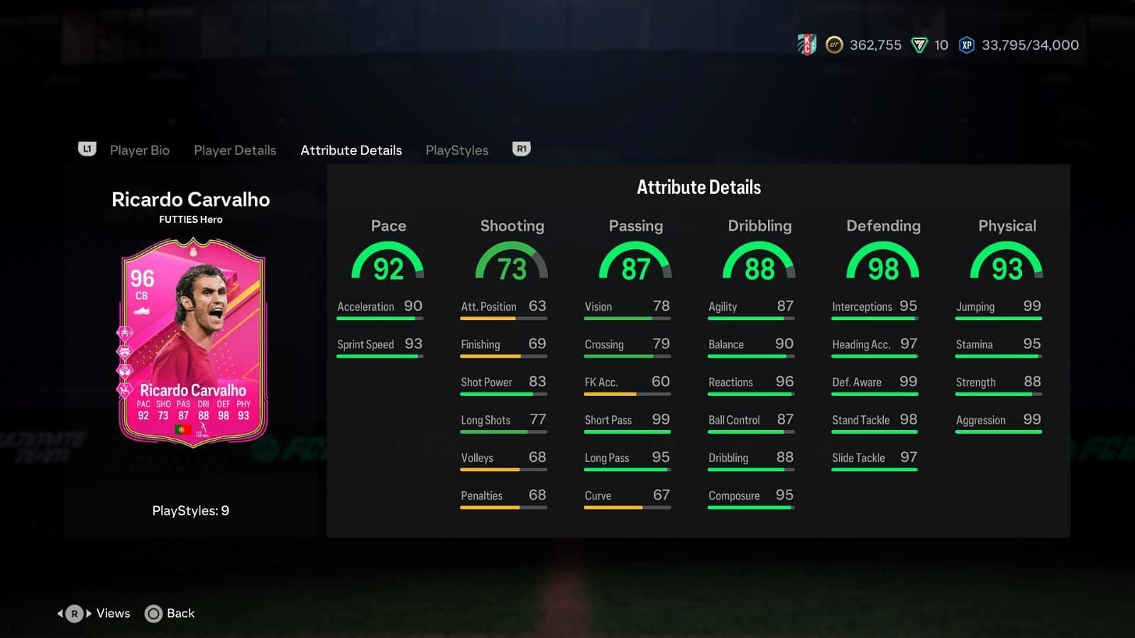 The card has amazing stats (Image via EA Sports)