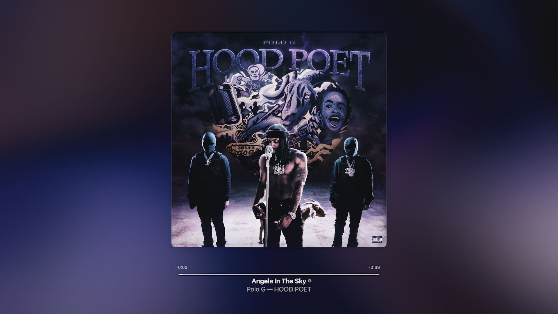 Track 13 on &#039;Hood Poet&#039; (Image via Applemusic.com)