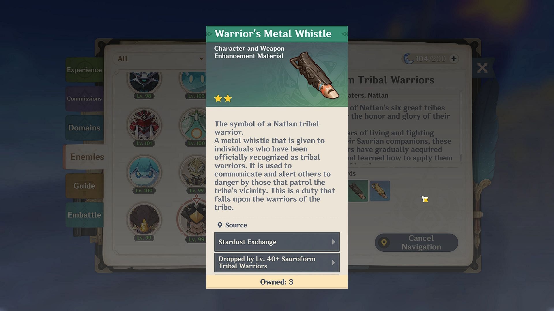 Warrior&#039;s Metal Whistle (Image via HoYoverse)