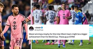 “Messi winning a trophy for this team might be a bigger achievement than World Cup” - Fans react as Inter Miami crash out of Leagues Cup
