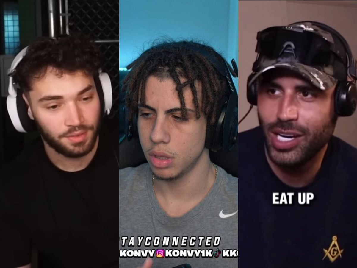 5 controversies involving Kick streamers (Image via YouTube/Adin Live, Instagram/Zherka and Kick/Konvy)