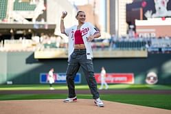 In Photos: UConn star Paige Bueckers throws out ceremonial first pitch ahead of Twins game
