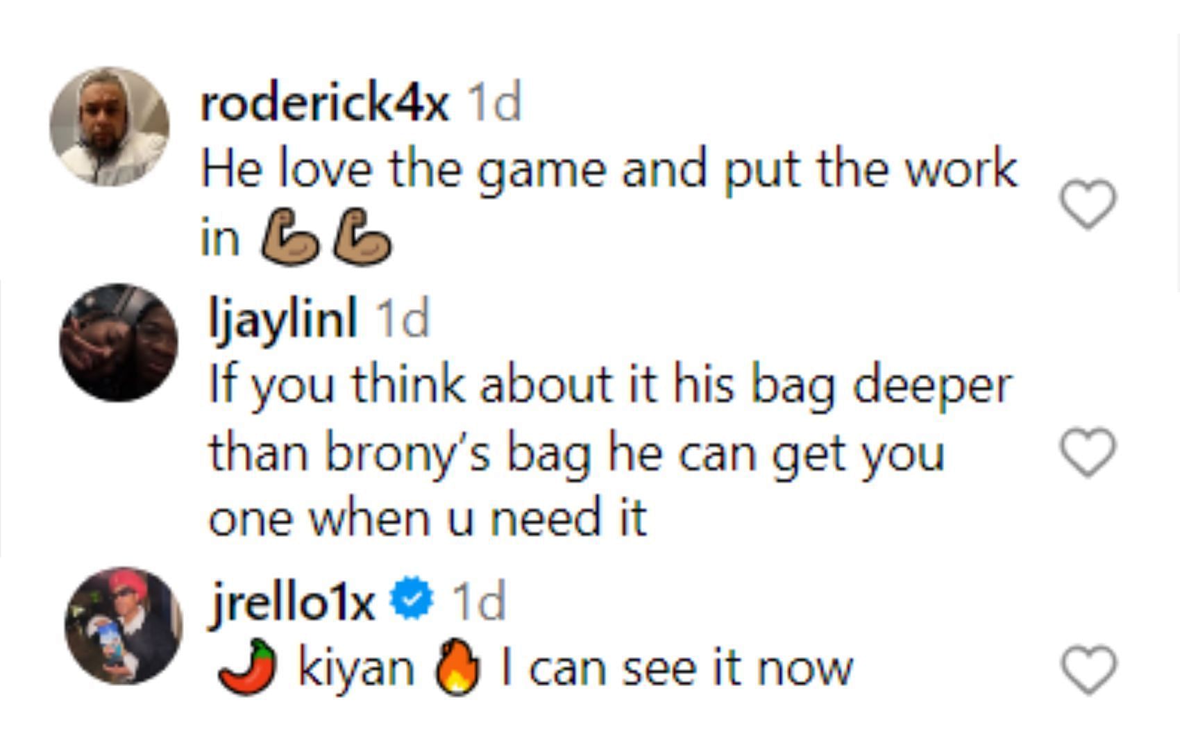 Fans' comments on Kiyan Anthony's Bolden Mack highlights