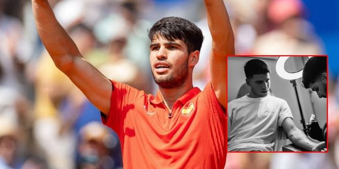 "If I win on Sunday, most likely yes"— Carlos Alcaraz aims to add another commemorative tattoo if he defeats Novak Djokovic at Paris Olympics final