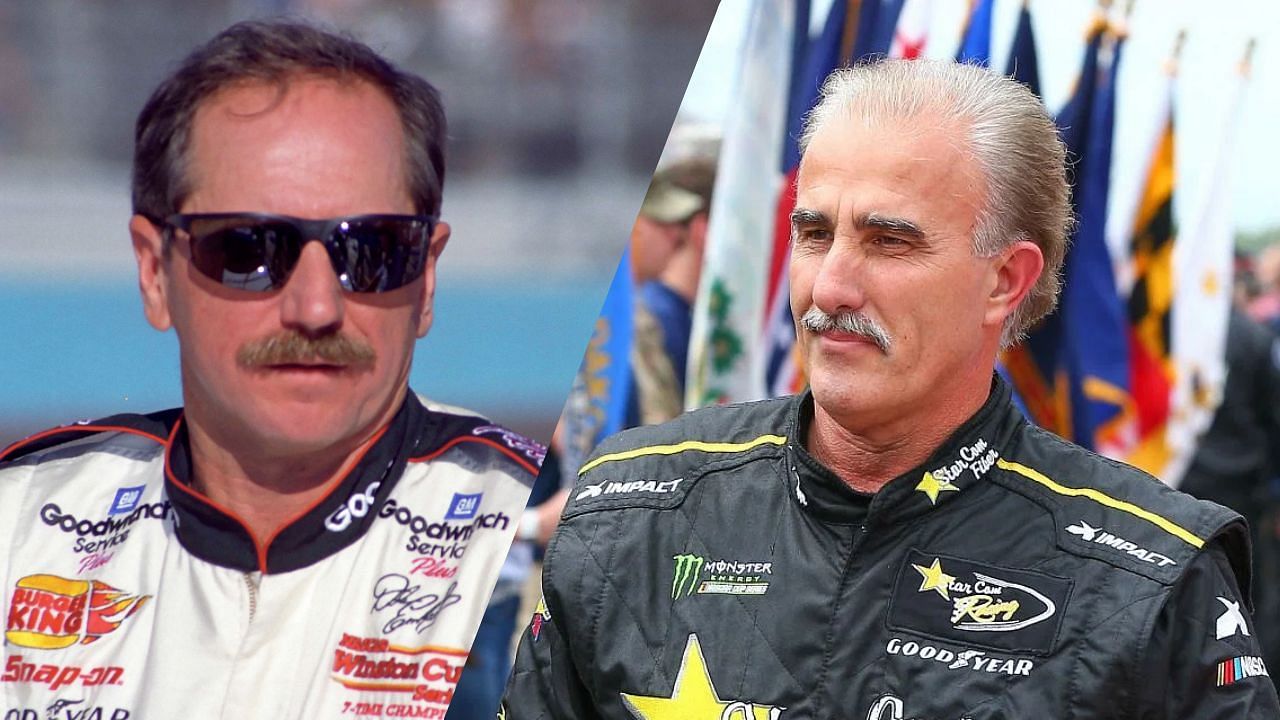 Dale Earnhardt and Derrike Cope (Left Image credit Imagn, Right Image credit Getty)