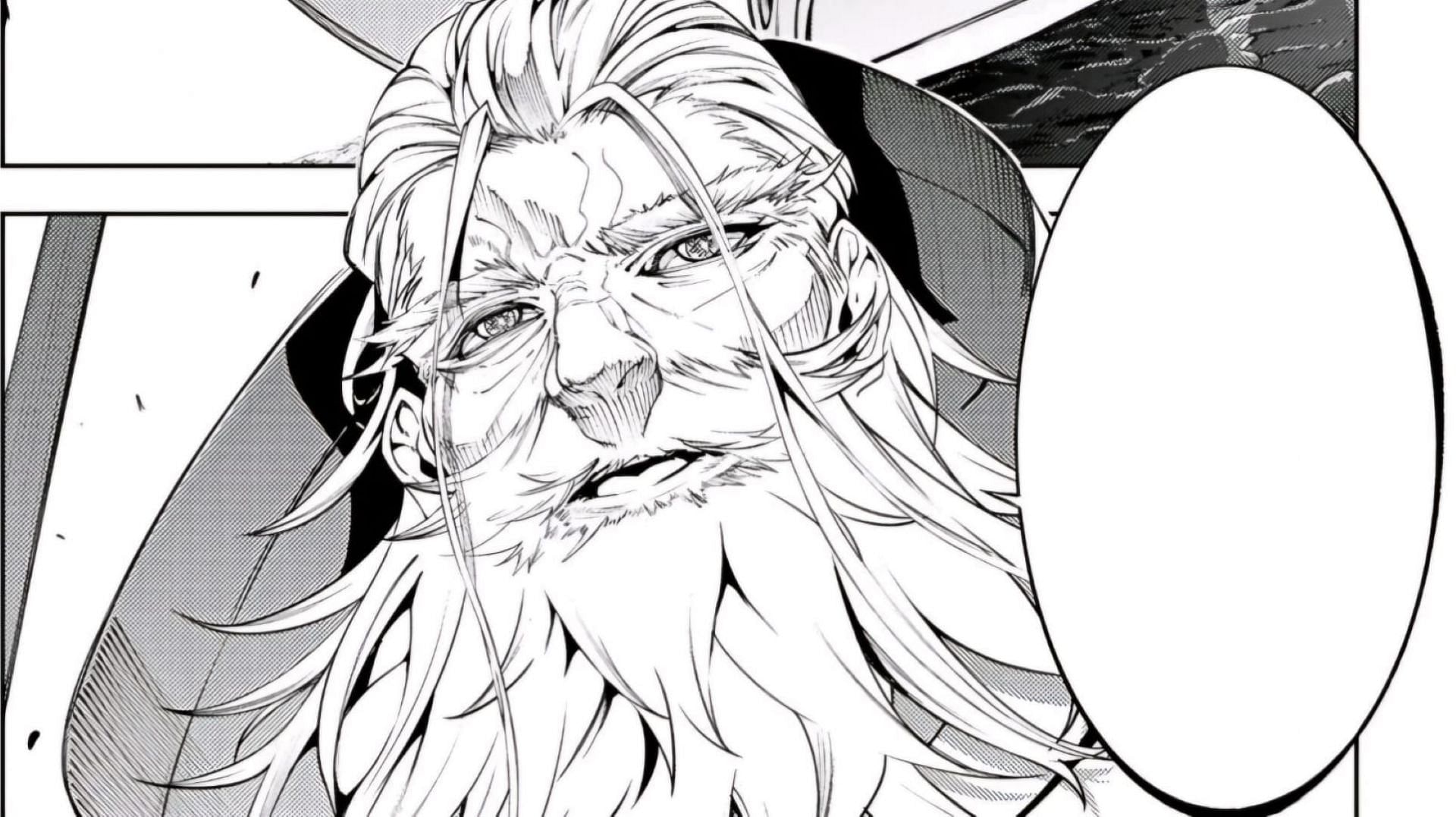 Aaron Masterias Oldking in the manga (Image via Fujino Omori/Kodansha)