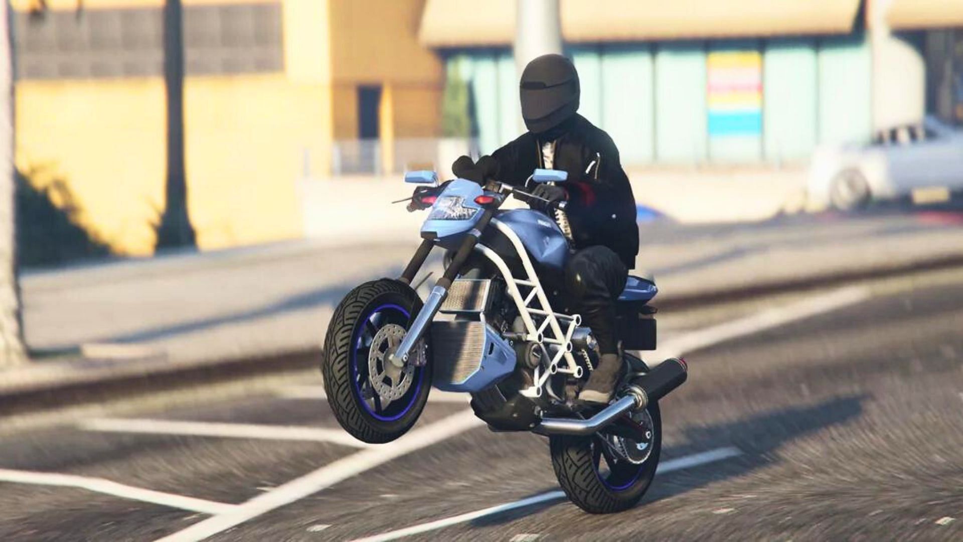 A fan-clicked picture of  the motorcycle in Grand Theft Auto Online (Image via LoveOfPugsley/Reddit)