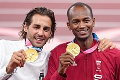 In Pictures: Gianmarco Tamberi, who shared Olympic gold medal with Mutaz Barshim goes to rescue the athlete during an injury scare at Paris Olympics