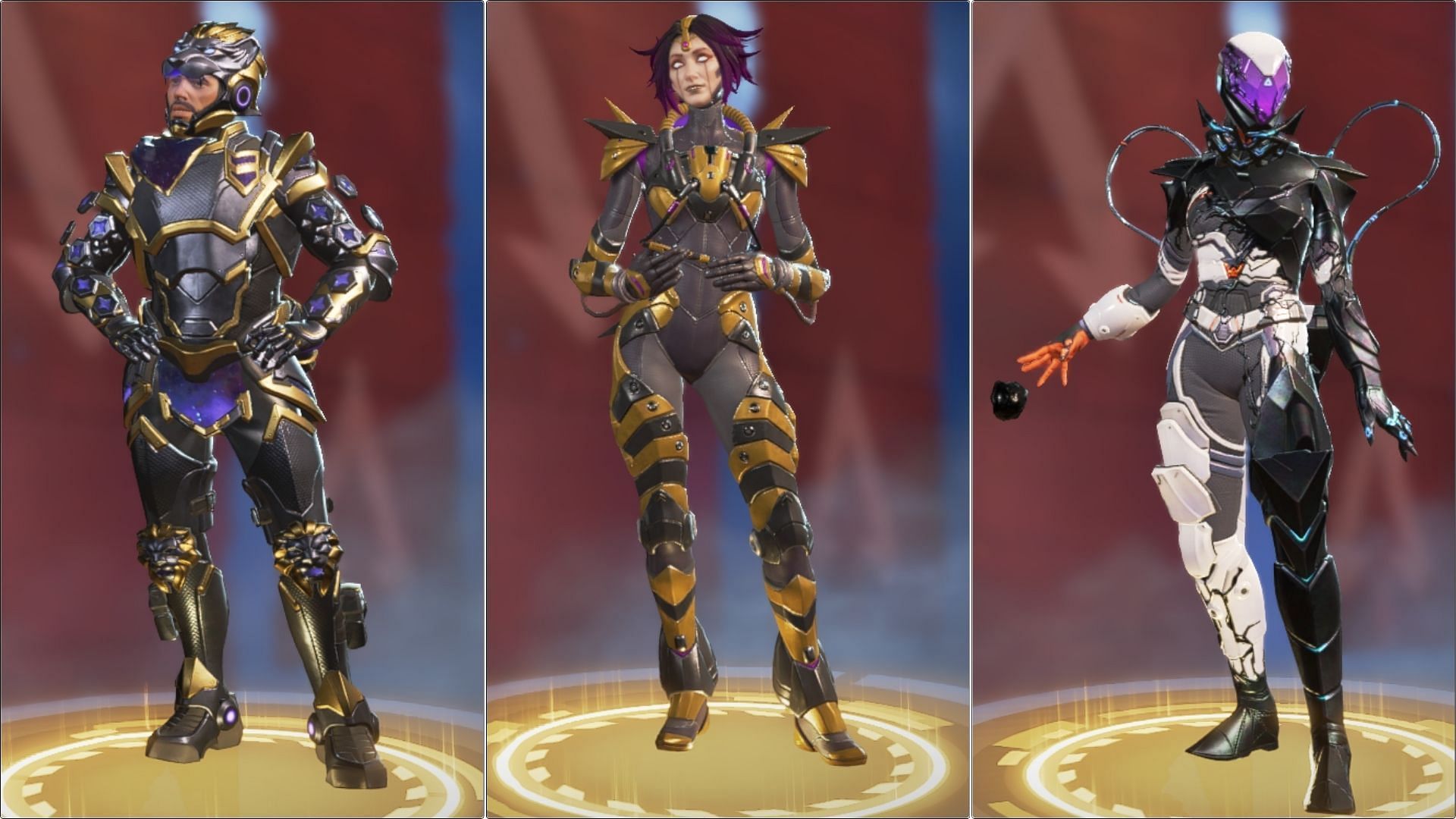 Mirage, Horizon, and Catalyst in Apex Legends (Image via EA)