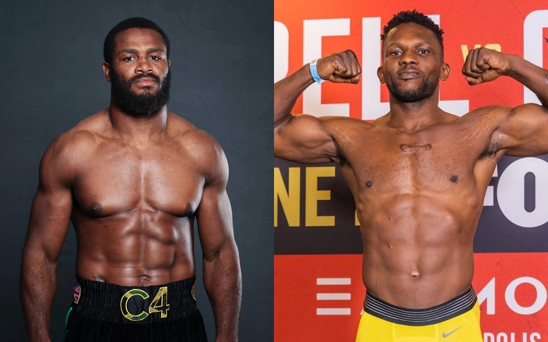 Cheavon Clarke (left) and Efetobor Apochi (right) will lock horns in a cruiserweight match up at the Dignity Health Sports Park in Carson, California. [Images courtesy @c4chev and @efetoborapochi on Instagram]