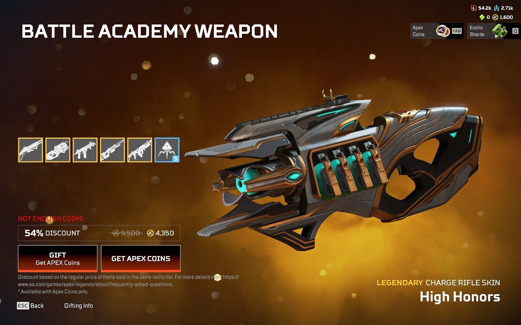 Battle Academy Weapons bundle featuring High Honors Charge Rifle (Image via EA)