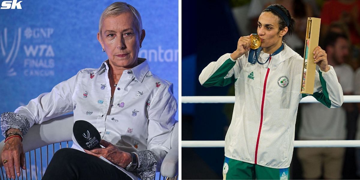 Martina Navratilova (L), Imane Khelif (Images: Getty)