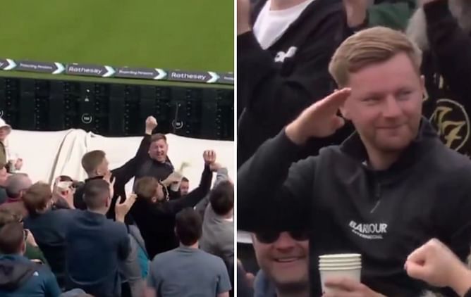 [Watch] Fan nonchalantly pulls off incredible one-handed catch while holding pint during ENG vs SL 2024 1st Test