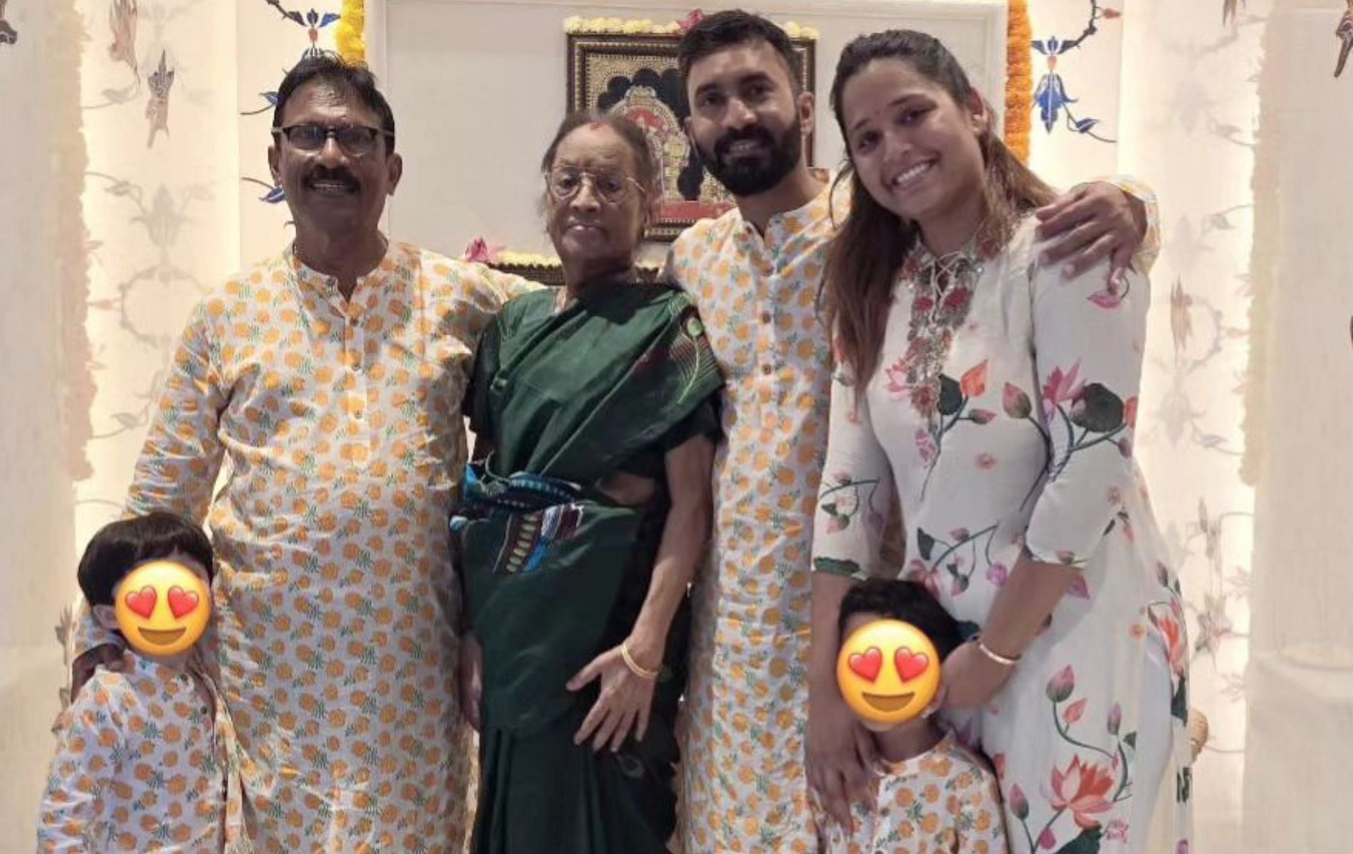 Dinesh Karthik with his family. (Pic: Instagram/Dinesh Karthik)