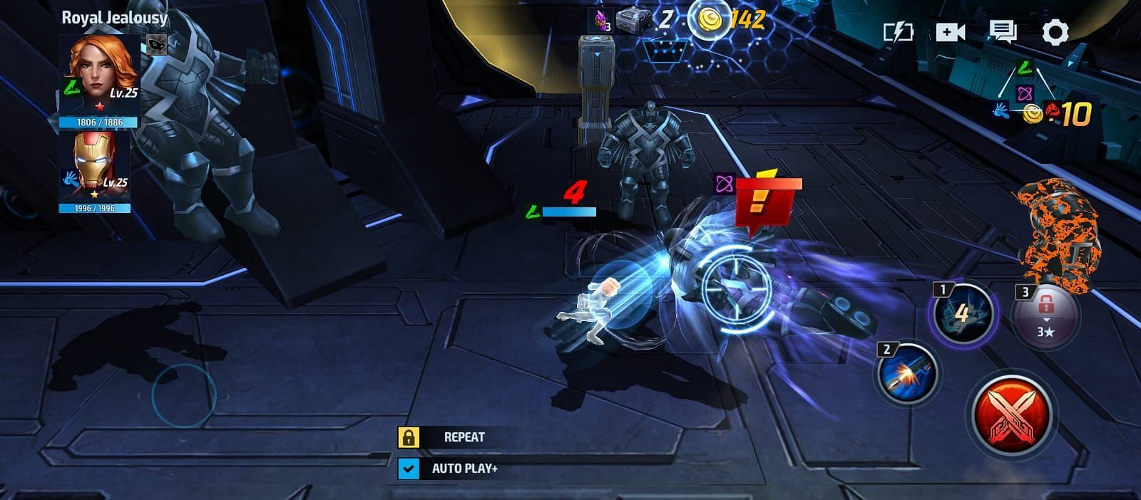 Fight hordes of enemies in Marvel Future Fight (Image via Netmarble)