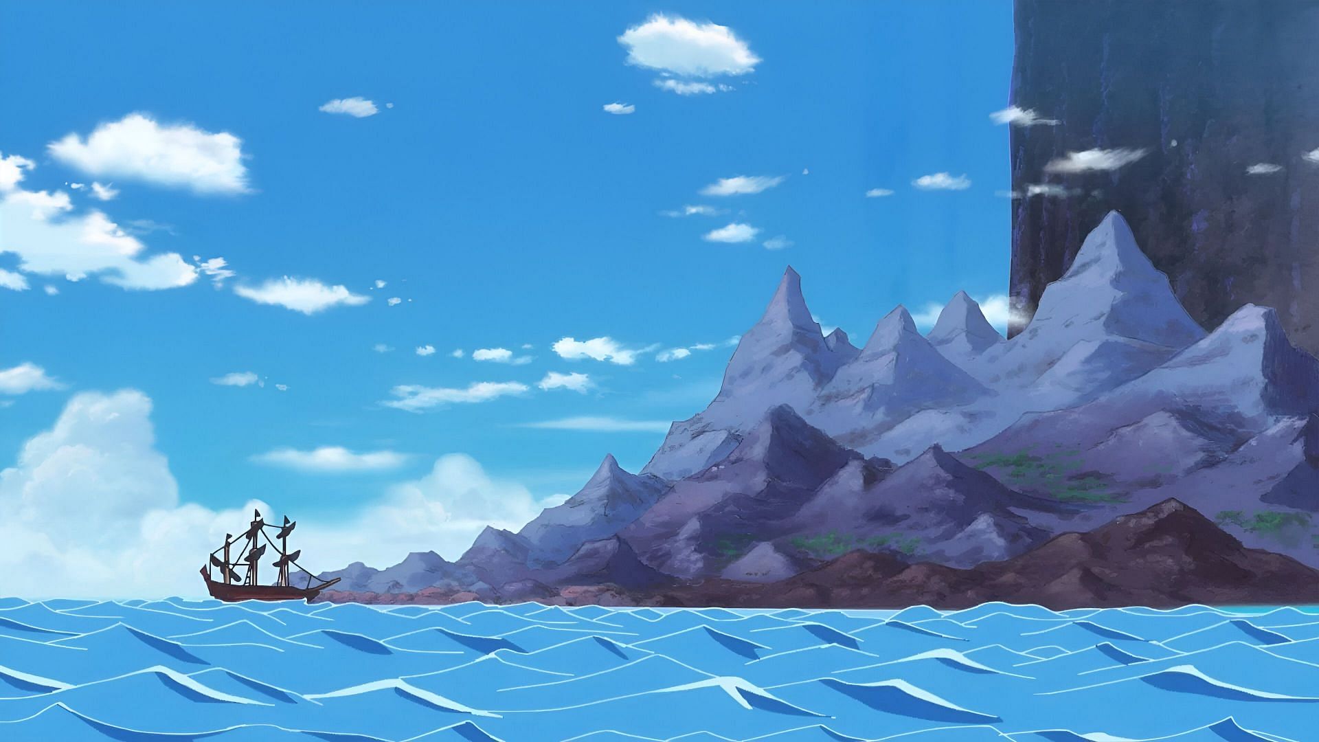 Elbaf Island as seen in the anime (Image via Toei Animation)