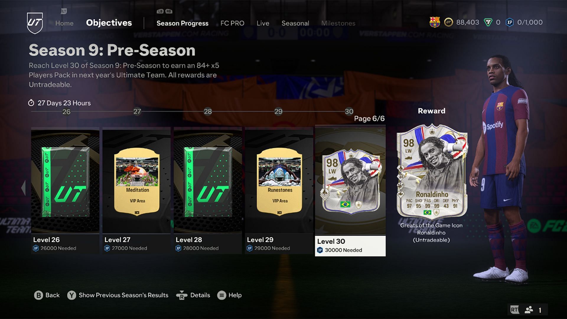 EA FC 24 Season 9: Pre-Season Level 30 reward (Image via EA)