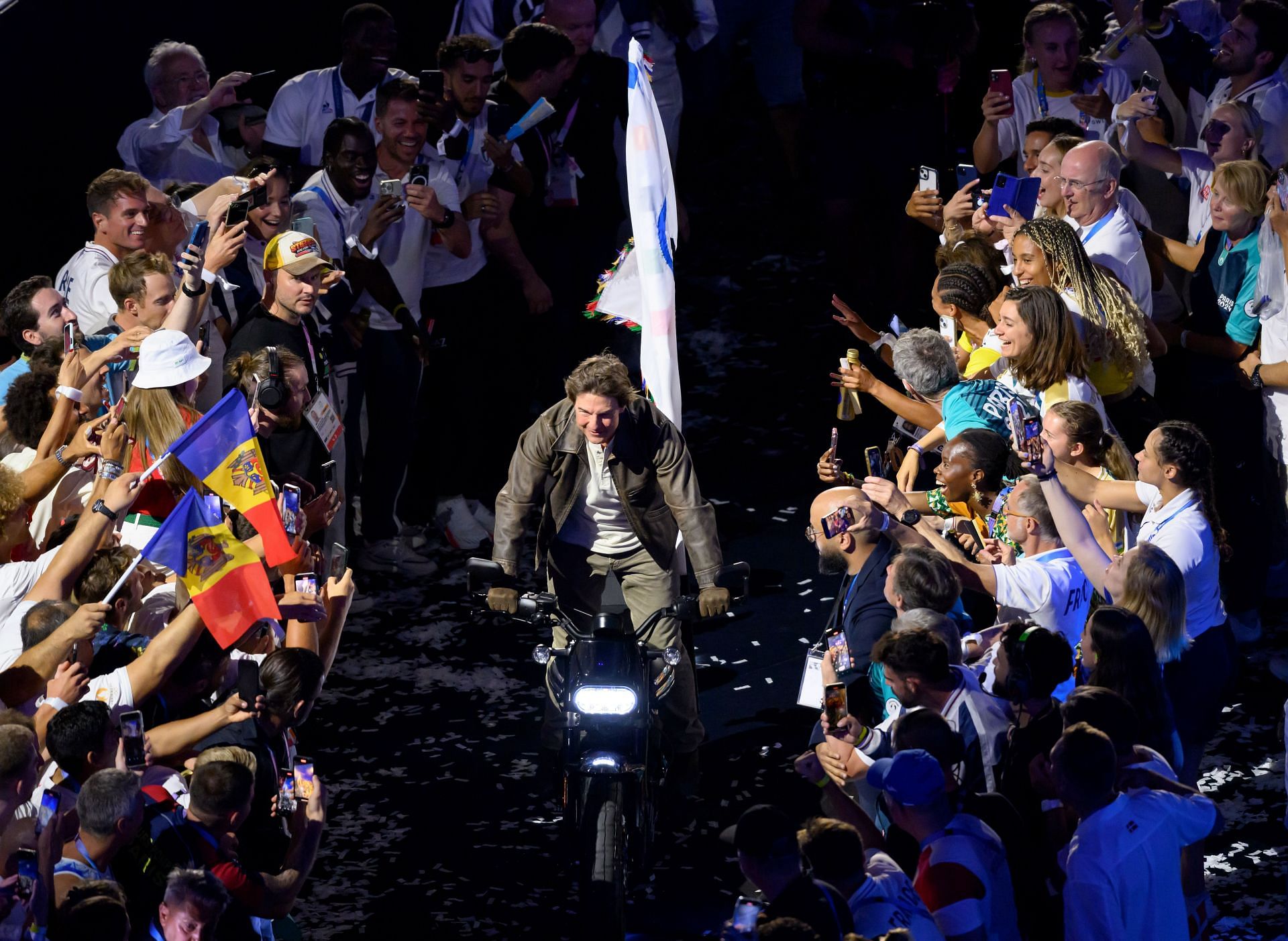 Tom Cruise arrives at Stade de France during the closing ceremony of the Paris Olympics - Getty Images