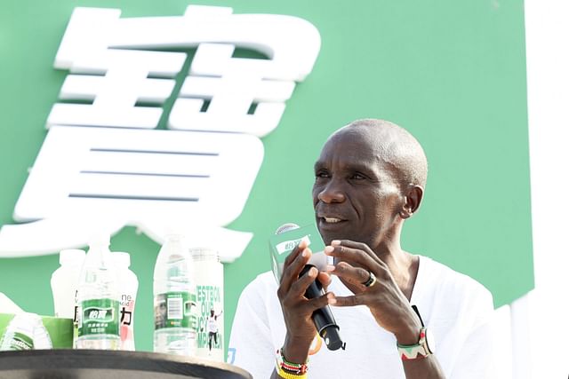 Kenyan Marathoner Eliud Kipchoge Meeting In Shanghai - Source: Getty