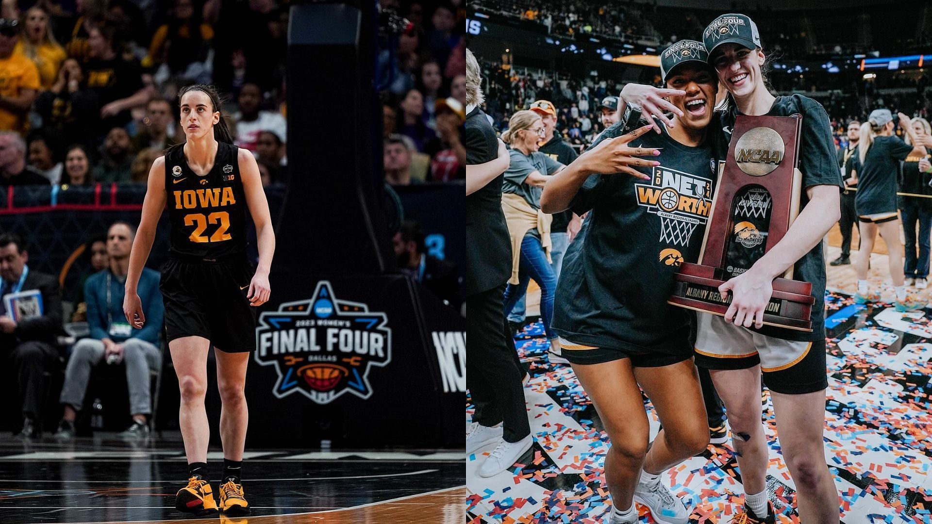 Iowa teammates Jada Gyamfi and Caitlin Clark