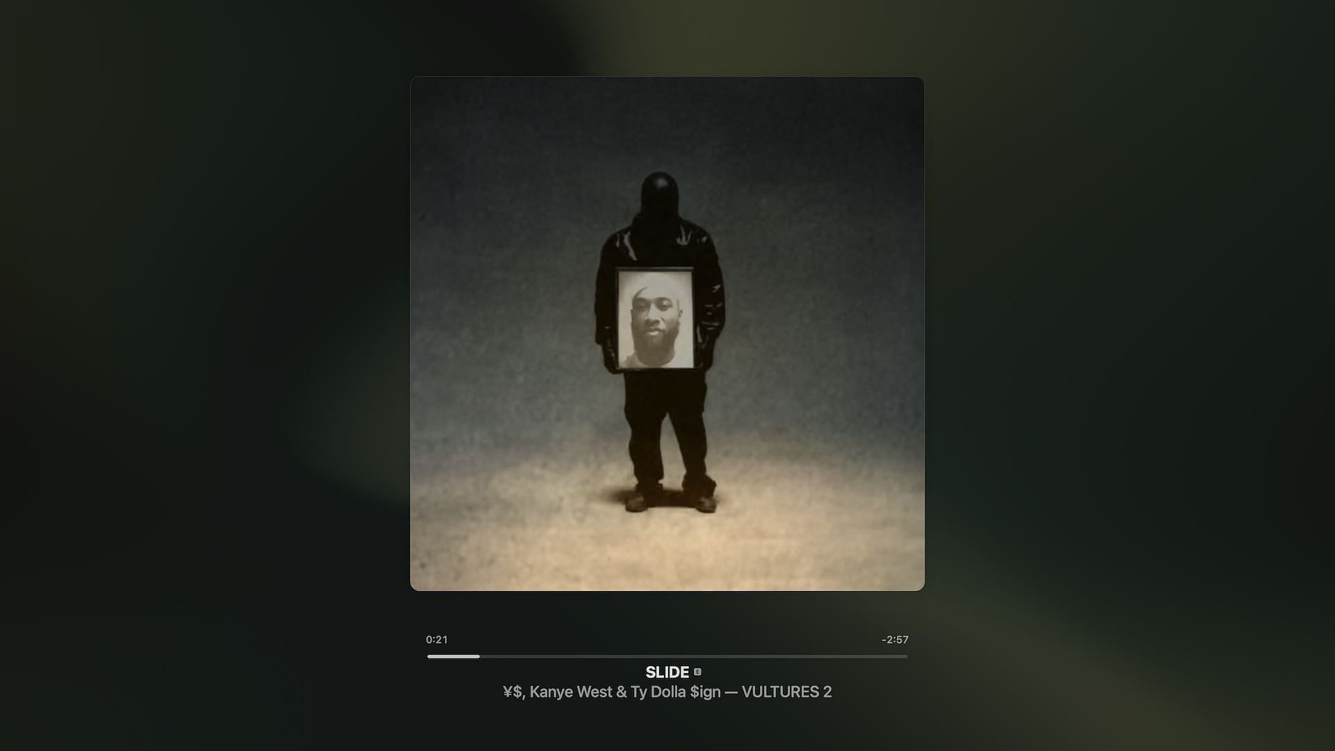 Track 1 on Kanye West and Ty Dolla $ign&#039;s second collaboration album &#039;VULTURES 2&#039; (Applemusic.com)