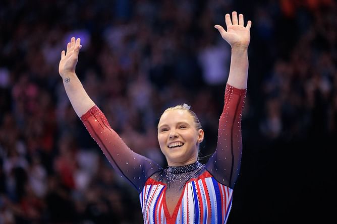 In Pictures: Jade Carey received with grand welcome by OSU Beavers following her double medal victory at Paris Olympics 2024