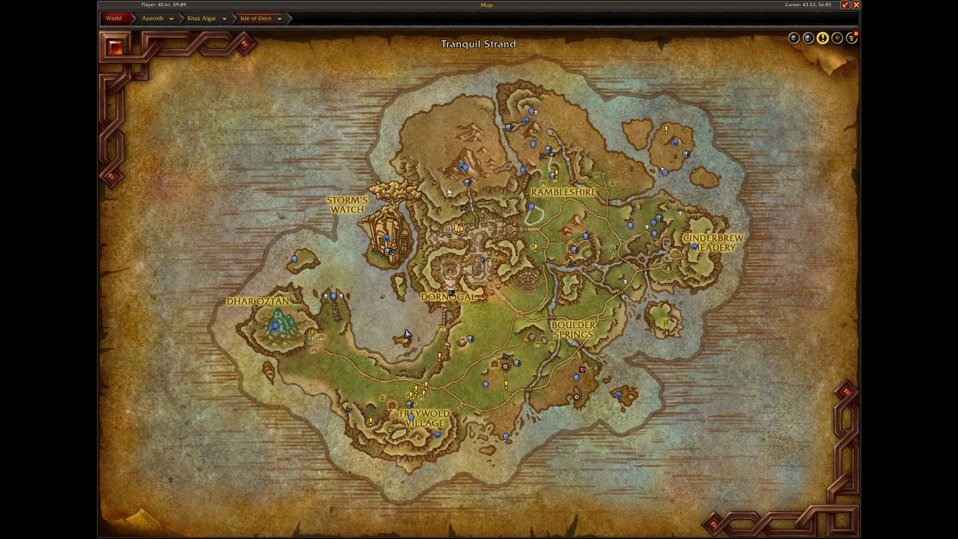 Just fly down to this island and help a fish out (Image via Blizzard Entertainment)