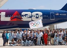 Olympic flag arrives in Los Angeles after Paris Olympics 2024