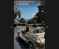 Paulina on the vintage car (Credits: @paulinagretzky Instagram)