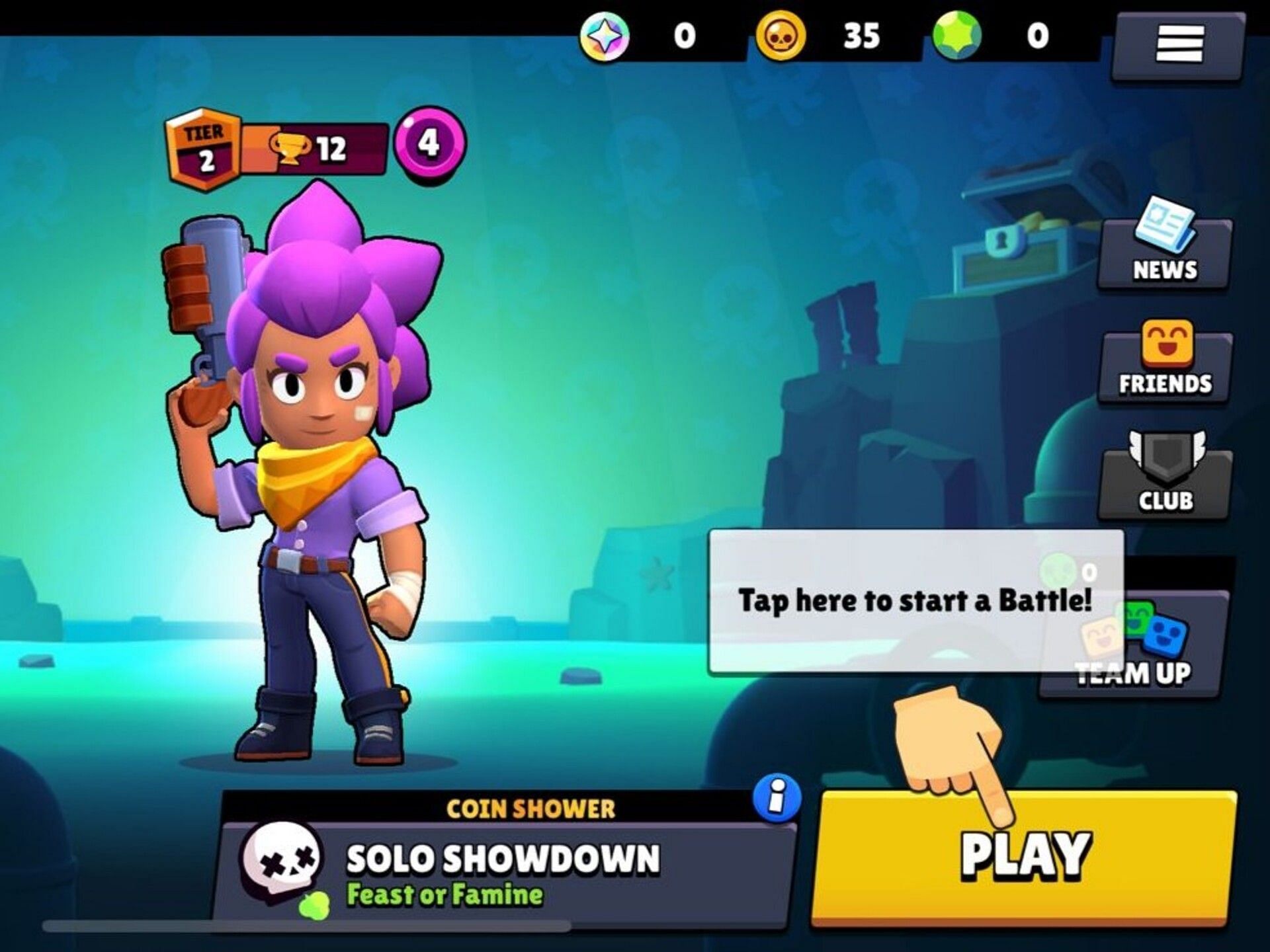 Solo Showdown game mode selected in Coin Shower event (Image via Supercell)