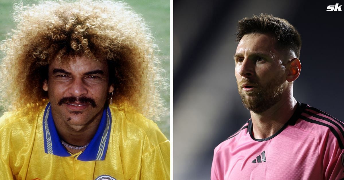 Carlos Valderrama (left) and Lionel Messi