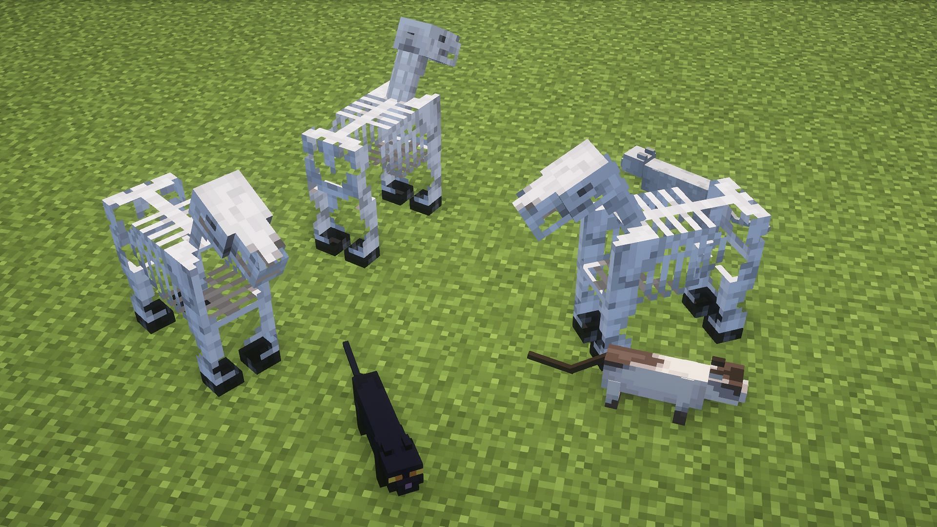 Cats and skeleton horses make up the A tier mobs (Image via Mojang)